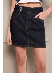 Trendyol Spódnica dżinsowa w kolorze granatowym rozmiar: 36. Niebieskie spódniczki damskie Trendyol, bez wzorów, z bawełny, klasyczne, z podwyższonym stanem, mini. Za 104.99 zł.