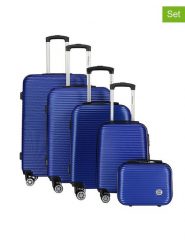 Geographical Norway 5-częściowy zestaw "Salomun" w kolorze niebieskim rozmiar: onesize. Niebieskie walizki Geographical Norway, bez wzorów, z materiału. Za 565.99 zł.