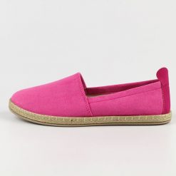 Różowe espadryle damskie, półbuty Potocki 16009. Czerwone espadryle damskie POTOCKI, bez wzorów, z zamszu, bez obcasa, na obcasie. Za 89.00 zł.