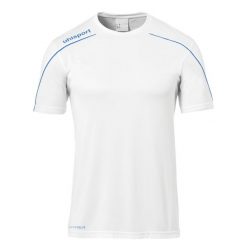 Koszulka sportowa męska Uhlsport Stream 22. Białe t-shirty sportowe męskie UHLSPORT, m, z poliesteru, bez ramiączek, do piłki nożnej. Za 215.00 zł.