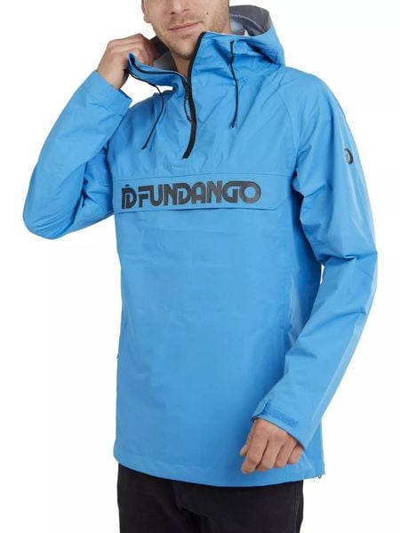 Kurtka turystyczna męska Fundango Salmo Logo. Niebieskie kurtki treningowe męskie Fundango, m, bez wzorów, z materiału, trekkingowe. Za 306.90 zł.