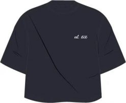 Bjorn_borg STUDIO OVERSIZED CROPPED T-SHIRT NIGHT SKY. Niebieskie t-shirty damskie Björn Borg, l, bez wzorów, bez kołnierzyka. Za 270.50 zł.