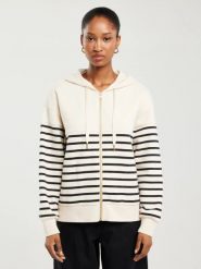 Bluza damska z kapturem rozpinana w paski kremowa Selina 103. Białe bluzy z kapturem damskie Big Star, l. Za 249.99 zł.