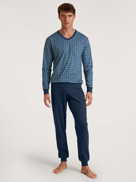 Calida Piżama w kolorze granatowym rozmiar: S. Niebieskie piżamy męskie Calida, s, bez wzorów, z bawełny, bez ramiączek. Za 211.45 zł.