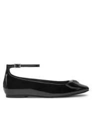 Guess Baleriny FLPLVV PAT02 Czarny. Czarne baleriny damskie Guess, z aplikacjami, z materiału, bez obcasa. Za 299.99 zł.