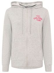 Zwillingsherz Bluza "Feel Good Club" w kolorze szarym rozmiar: S/M. Szare bluzy z kapturem damskie Zwillingsherz, m, z bawełny. Za 130.99 zł.