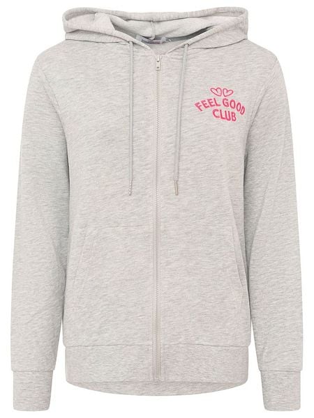 Zwillingsherz Bluza "Feel Good Club" w kolorze szarym rozmiar: S/M. Szare bluzy z kapturem damskie Zwillingsherz, m, z bawełny. Za 161.82 zł.