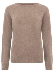Zwillingsherz Kaszmirowy sweter w kolorze beżowym rozmiar: L. Brązowe swetry klasyczne damskie Zwillingsherz, l, z kaszmiru, bez kołnierzyka. Za 304.56 zł.