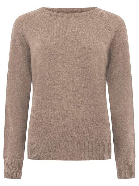 Zwillingsherz Kaszmirowy sweter w kolorze beżowym rozmiar: L. Brązowe swetry klasyczne damskie Zwillingsherz, l, z kaszmiru, bez kołnierzyka. Za 374.95 zł.
