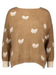 Miss goodlife Sweter w kolorze jasnobrązowym rozmiar: XL. Brązowe swetry klasyczne damskie miss goodlife, xl, z wełny, bez kołnierzyka. Za 118.56 zł.