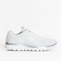 Buty na co dzień na trening damskie SKECHERS GRACEFUL GET CONECTED siateczka. Białe obuwie treningowe damskie Skechers, na fitness i siłownię. Za 209.99 zł.