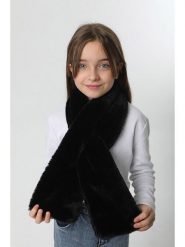 Lucky Bees Szal w kolorze czarnym - 106 x 15 cm rozmiar: onesize. Czarne szaliki i kominy damskie Lucky Bees, bez wzorów, z futra. Za 78.47 zł.