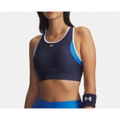 Biustonosz sportowy Under Armour Crossback 6005838-403 XS. Niebieskie biustonosze sportowe damskie Under Armour, bez wzorów. Za 147.99 zł.