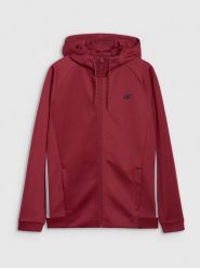 4F Bluza treningowa regular szybkoschnąca męska - czerwona M. Czerwone bluzy bez kaptura męskie 4f, m, z dzianiny. Za 199.99 zł.