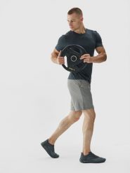 4F Spodenki treningowe regular szybkoschnące męskie - szare XXL. Szare szorty sportowe męskie 4f, m, z dzianiny, na fitness i siłownię. Za 99.99 zł.