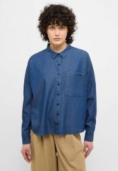 Damska Koszula Mustang Style Ruby Denim Blue 1015420 5000 840. Czerwone koszule damskie Mustang, m, bez wzorów, z denimu, bez kołnierzyka, bez ramiączek. Za 199.99 zł.