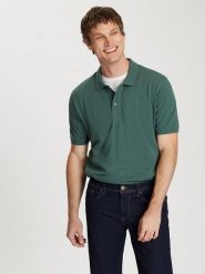 Cross Jeans Koszulka polo w kolorze zielonym rozmiar: XXL. Zielone koszulki polo męskie Cross Jeans, xxl, bez wzorów, z bawełny, bez ramiączek. Za 83.62 zł.