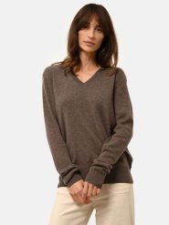 Just Cashmere Kaszmirowy sweter "Nora" w kolorze brązowym rozmiar: L. Brązowe swetry klasyczne damskie Just Cashmere, l, z kaszmiru, bez kołnierzyka. Za 323.65 zł.