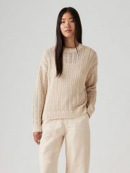 Levi's Sweter w kolorze beżowym rozmiar: S. Brązowe swetry klasyczne damskie Levi's, s, bez kołnierzyka. Za 121.45 zł.