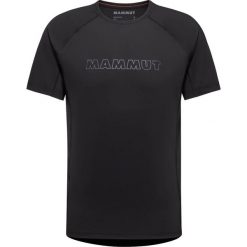 Koszulka szybkoschnąca meska Mammut Selun FL Logo T-Shirt. Czarne t-shirty męskie Mammut, m, bez wzorów, bez kołnierzyka. W wyprzedaży za 292.00 zł.