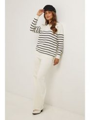 Soft Cashmere Sweter w kolorze kremowo-czarnym rozmiar: 36/38. Brązowe swetry klasyczne damskie Soft Cashmere, bez kołnierzyka. Za 165.71 zł.