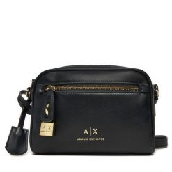 Torebka Armani Exchange. Czarne listonoszki damskie Armani Exchange, bez wzorów, bez dodatków. Za 379.99 zł.