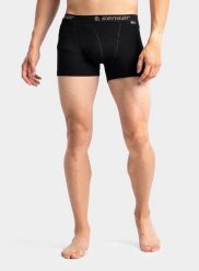 Bokserki termoaktywne męskie Sensor Merino DF Boxers. Czarne bokserki męskie Sensor, bez wzorów, z materiału. Za 129.69 zł.