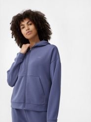 4F Bluza do jogi z dodatkiem modalu damska M. Niebieskie bluzy bez kaptura damskie 4f, m, z dzianiny. Za 249.99 zł.