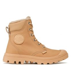 Trapery Palladium. Brązowe trapery damskie Palladium, bez obcasa. Za 879.99 zł.