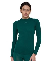 Koszulka damska z długim rękawem wełniana Brubeck ACTIVE MERINO. Czarne bielizna termoaktywna damska Brubeck, m, bez wzorów, z dzianiny. Za 299.00 zł.