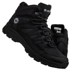 Buty męskie trekkingowe HI-TEC SELVEN MID. Czarne buty trekkingowe męskie Hi-tec, z materiału, przed kolano, bez zapięcia, trekkingowe. Za 243.87 zł.