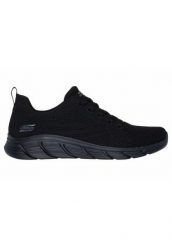 Buty sportowe damskie Skechers Bobs Bflex Lo gracef. Czarne buty sportowe na co dzień damskie Skechers, bez wzorów, z materiału. Za 280.45 zł.