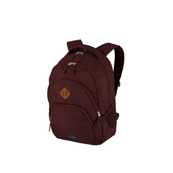 Plecak travelite Basics. Czerwone plecaki damskie Travelite, bez wzorów, z materiału, eleganckie. Za 201.40 zł.
