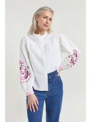 Josephine & Co Bluzka "Joris" w kolorze białym rozmiar: 42. Białe bluzki damskie Josephine & Co, bez wzorów, z bawełny, bez kołnierzyka, bez ramiączek. Za 195.99 zł.