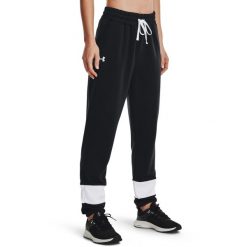 Spodnie fitness damskie Under Armour Rival Terry CB. Czarne spodnie dresowe damskie Under Armour, s, na fitness i siłownię. Za 290.00 zł.