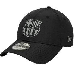 Czapka z daszkiem męska Core 9Forty FC Barcelona Cap. Czarne czapki męskie New Era, bez wzorów, z bawełny. Za 119.99 zł.