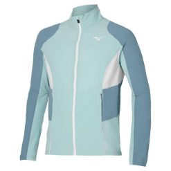 Kurtka z dresu Mizuno Shadow. Niebieskie kurtki męskie Mizuno, l, bez wzorów, z dresówki, sportowe, bez kaptura. Za 400.50 zł.