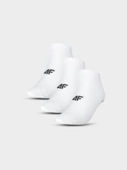 4F Skarpetki krótkie (3-pack) męskie - białe 43-46. Białe skarpetki męskie 4f, bez wzorów, z bawełny. Za 49.99 zł.