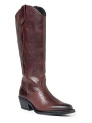 Steve Madden Skórzane kowbojki "Wessel" w kolorze czerwonym rozmiar: 36. Czerwone kozaki damskie Steve Madden, bez obcasa. Za 386.63 zł.