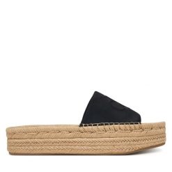 Espadryle Calvin Klein. Czarne espadryle damskie CALVIN KLEIN, bez wzorów, bez obcasa. Za 409.99 zł.