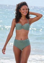 Figi do kostiumów kąpielowych dla kobiet Lascana Loretta. Brązowe bikini damskie SUNSEEKER, bez wzorów. Za 244.50 zł.