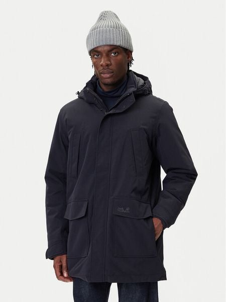 Jack Wolfskin Parka Canyon Shield A65119 Granatowy Regular Fit. Niebieskie parki męskie Jack Wolfskin, l, bez wzorów, z syntetyku. Za 909.00 zł.