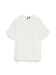 Vero Moda Koszulka w kolorze białym rozmiar: XS. Białe bluzki damskie Vero Moda, xs, bez wzorów, z bawełny, bez kołnierzyka. Za 84.21 zł.