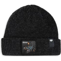 Czapka Beanie Goorin Bros The Deadly Black. Czarne czapki męskie Goorin Bros, bez wzorów. Za 181.89 zł.