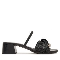 Sandały Hispanitas. Czarne sandały damskie Hispanitas, bez wzorów, bez obcasa, na słupku. Za 539.99 zł.