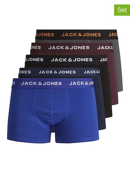 Jack & Jones Bokserki (5 par) w różnych kolorach rozmiar: XL. Bokserki męskie Jack & Jones, bez wzorów. Za 82.83 zł.