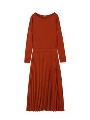 TATUUM Sukienka w kolorze ceglanym rozmiar: S. Czerwone sukienki damskie Tatuum, s, bez wzorów, bez kołnierzyka, bez ramiączek, midi. Za 166.10 zł.