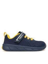 Geox Sneakersy J Foot-Run Boy J65PDB 06K9J C0657 S Granatowy. Niebieskie buty sportowe chłopięce Geox, bez wzorów, z materiału, bez zapięcia. Za 269.99 zł.