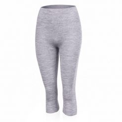Legginsy merino dla kobiet MALKA. Szare legginsy sportowe damskie LASTING, m, bez wzorów, z materiału, trekkingowe. Za 408.85 zł.