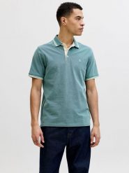 Jack & Jones Koszulka polo "Paulos" w kolorze turkusowym rozmiar: M. Niebieskie koszulki polo męskie Jack & Jones, m, bez wzorów, z bawełny, bez ramiączek. Za 83.03 zł.